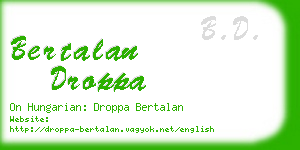 bertalan droppa business card